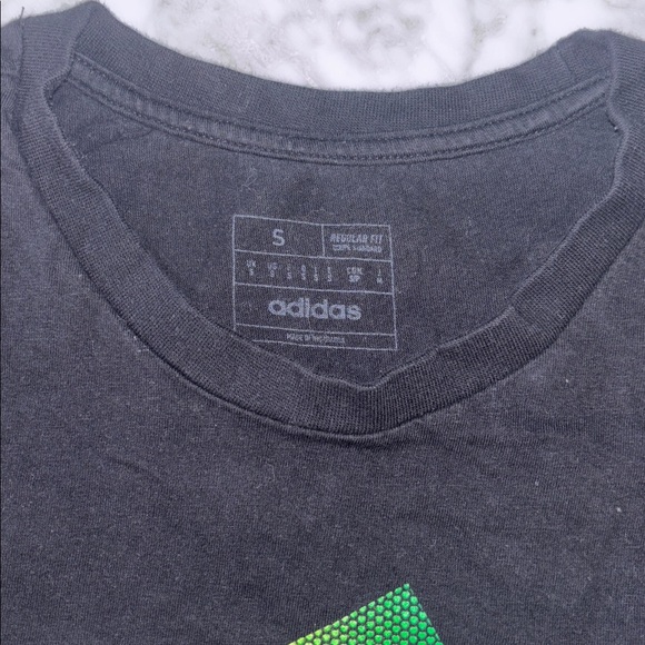 Adidas Black Tee with Multicolor Logo - Picture 3 of 7
